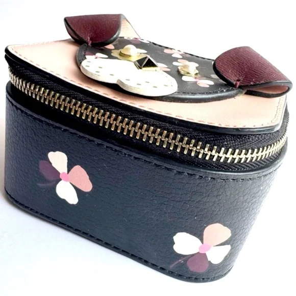 KATE SPADE Floral Cherrywood Puppy Dog Travel Jewelry Box - Picture 11 of 16